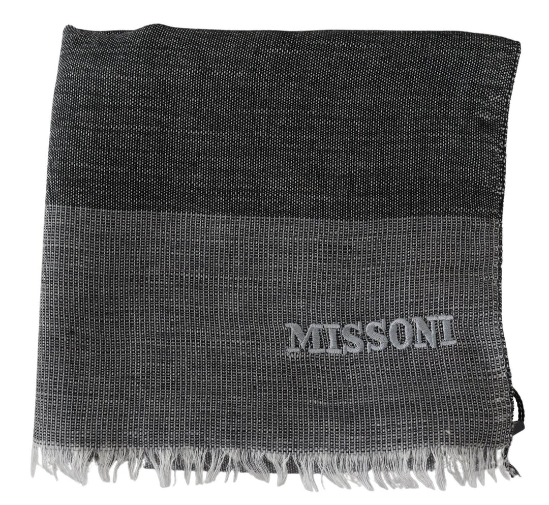 Missoni Eleganter gestreifter Wollschal mit Logo-Stickerei - Léoré