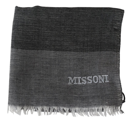 Missoni Eleganter gestreifter Wollschal mit Logo-Stickerei - Léoré
