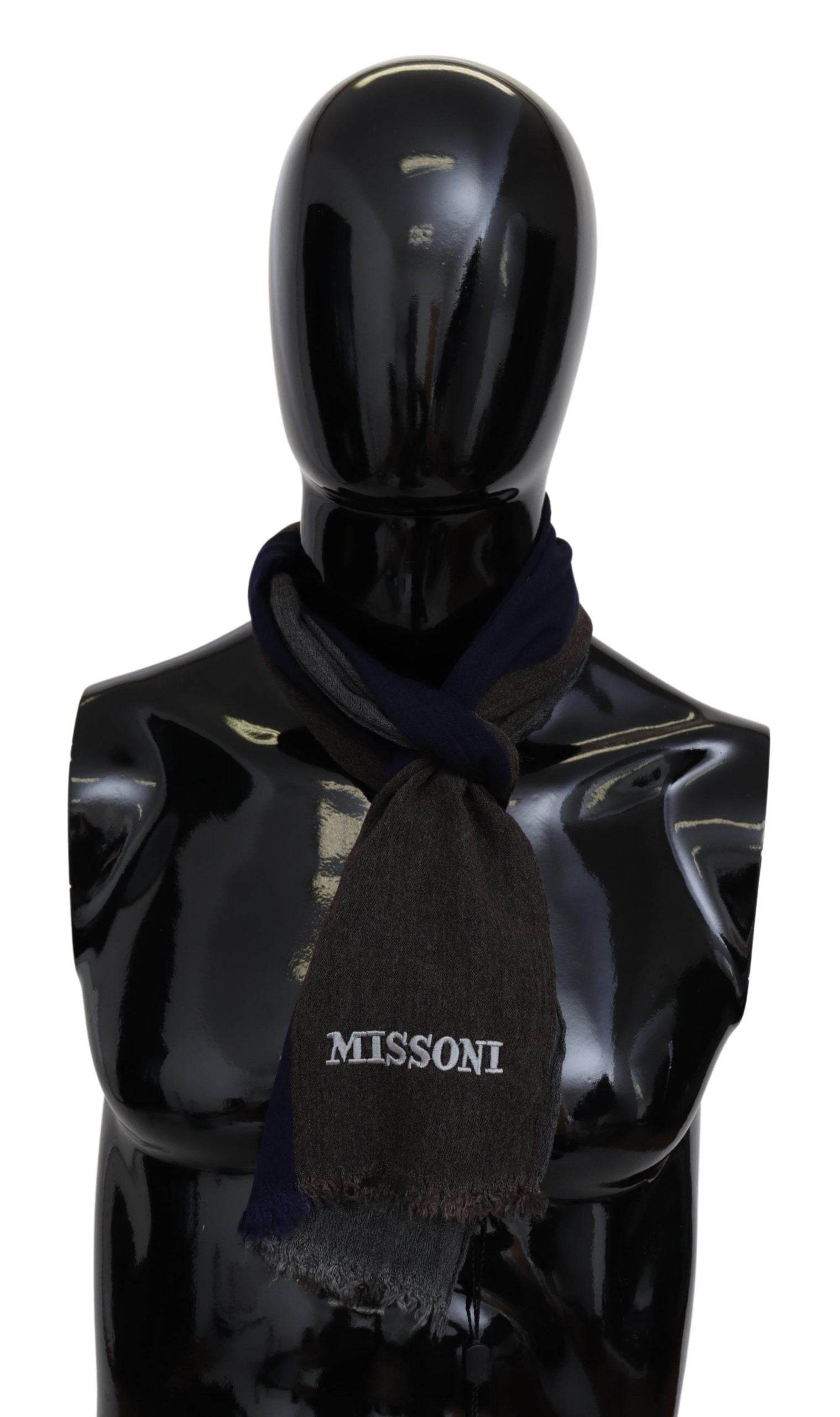 Missoni Eleganter Multicolor-Wollschal mit Signature-Stickerei - Léoré