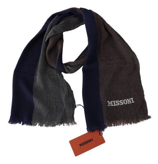 Missoni Eleganter Multicolor-Wollschal mit Signature-Stickerei - Léoré