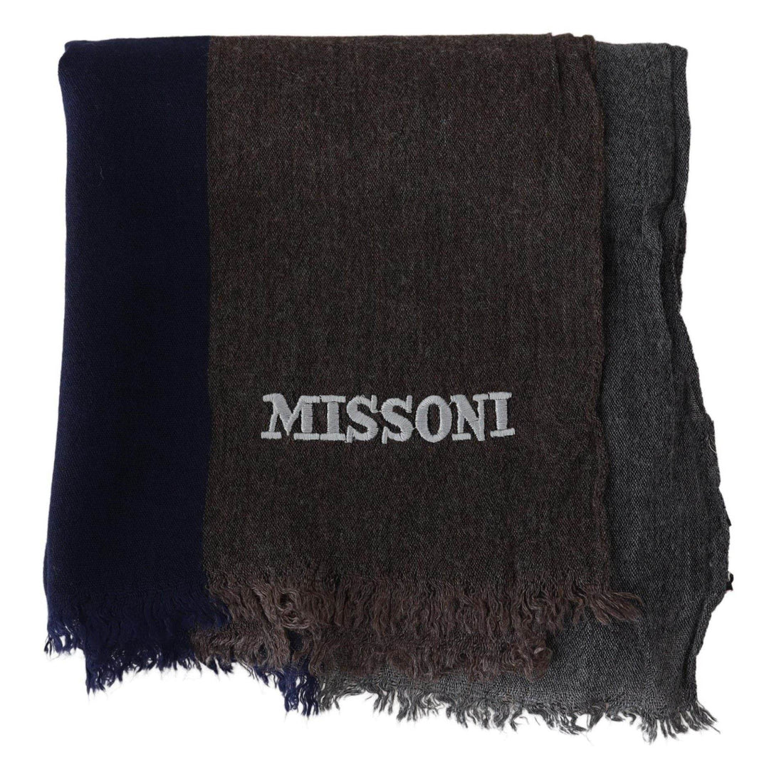 Missoni Eleganter Multicolor-Wollschal mit Signature-Stickerei - Léoré