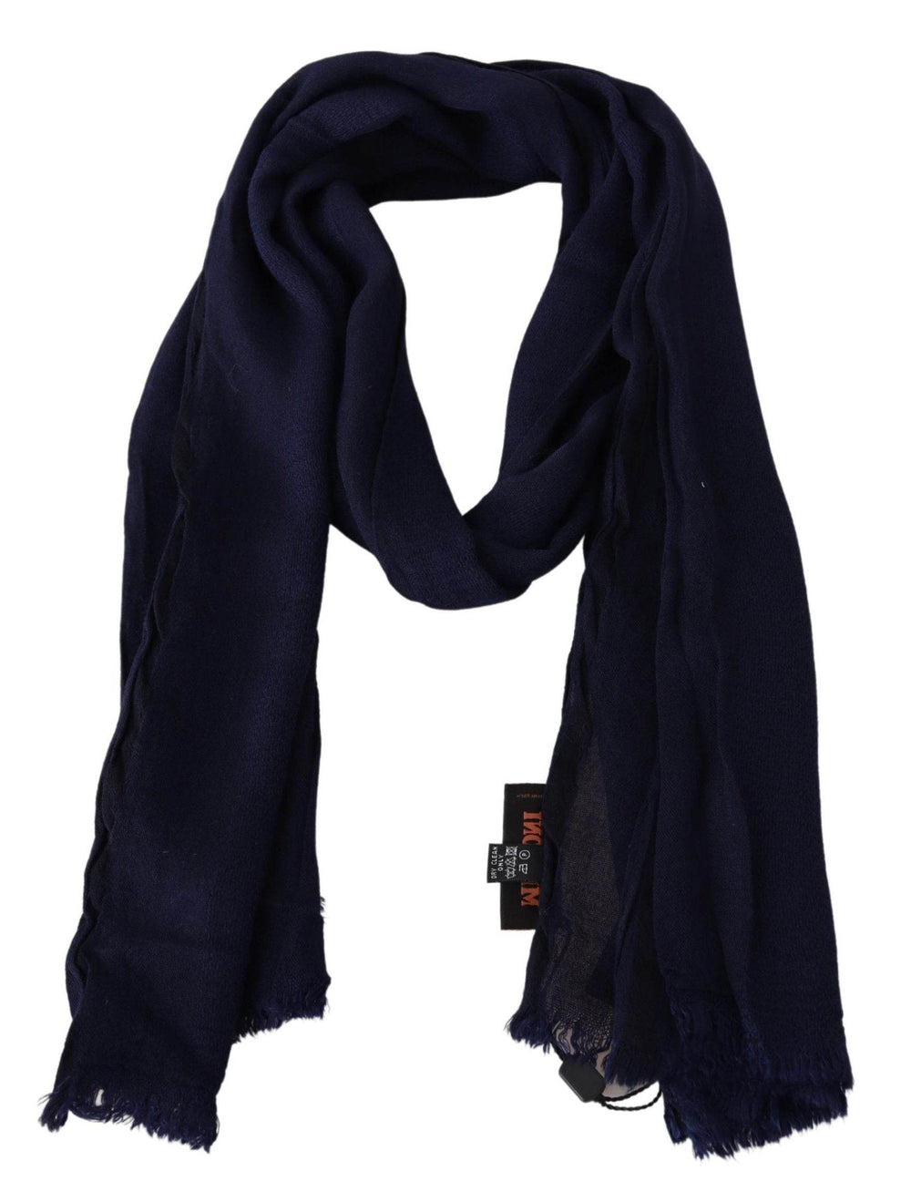 Missoni Eleganter blauer Wollschal mit gesticktem Logo - Léoré