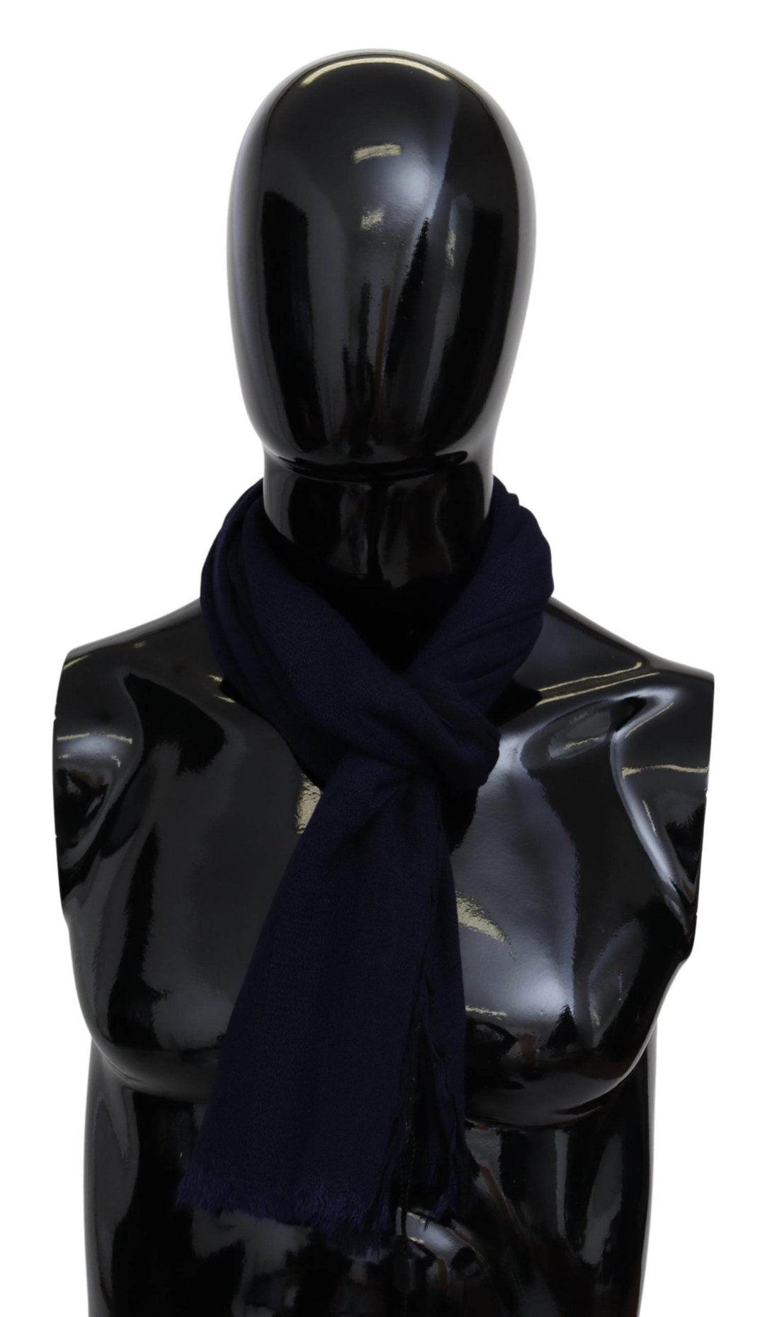 Missoni Eleganter blauer Wollschal mit gesticktem Logo - Léoré