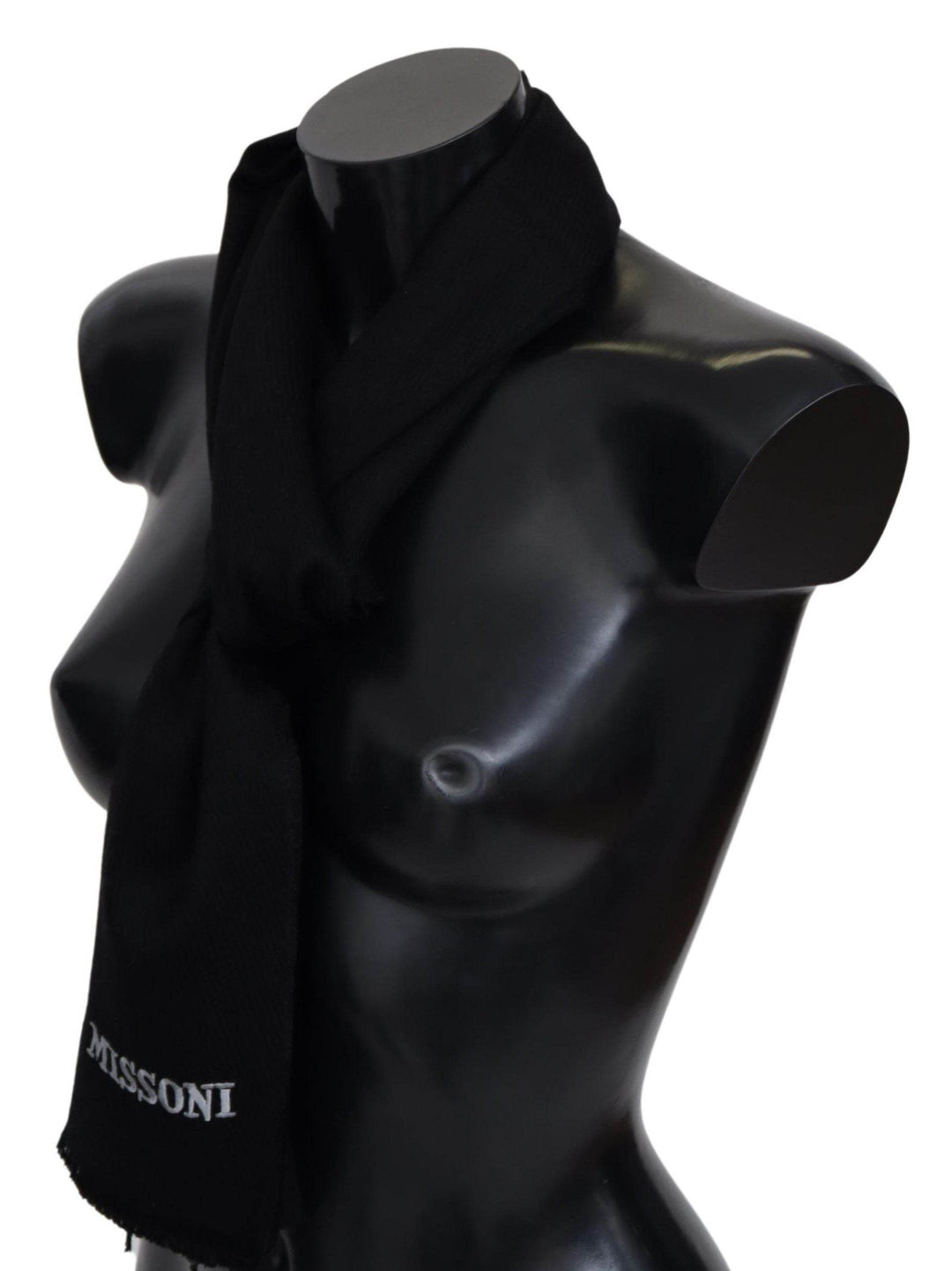 Missoni Eleganter bestickter Wollschal in Schwarz - Léoré