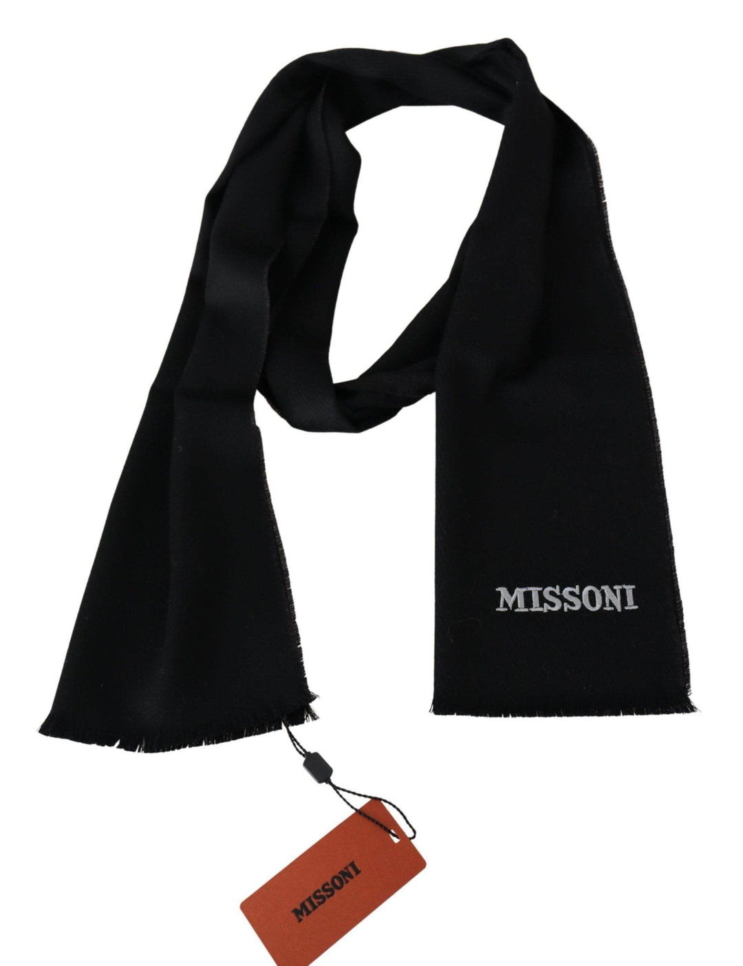 Missoni Eleganter bestickter Wollschal in Schwarz - Léoré