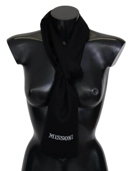 Missoni Eleganter bestickter Wollschal in Schwarz - Léoré