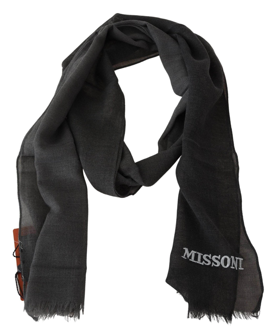 Missoni Eleganter schwarzer Wollschal mit Fransen - Léoré