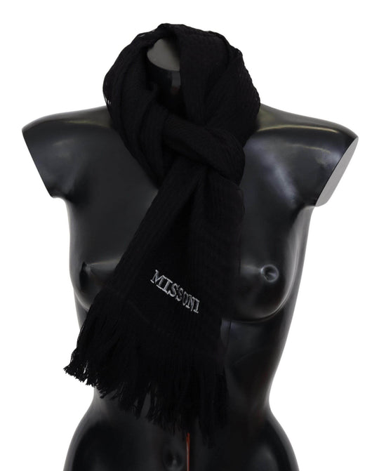 Missoni Eleganter Schal aus Wolle und Seide Unisex Schwarz - Léoré