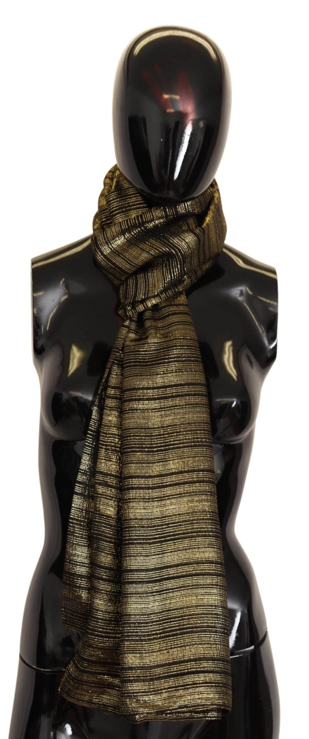 Dolce & Gabbana Elegantes Gold Seidenmischungstuch - Léoré
