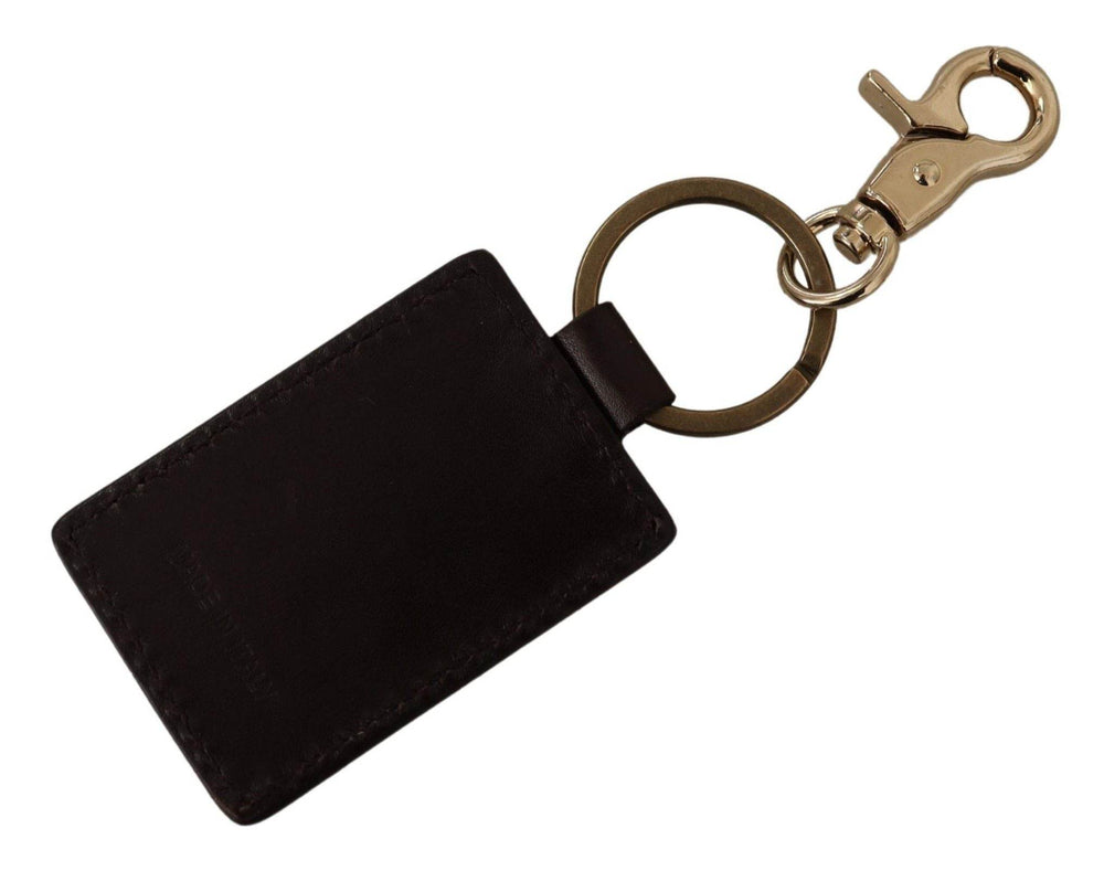Dolce & Gabbana Eleganter Unisex-Schlüsselanhänger aus Leder mit goldenem Detail - Léoré