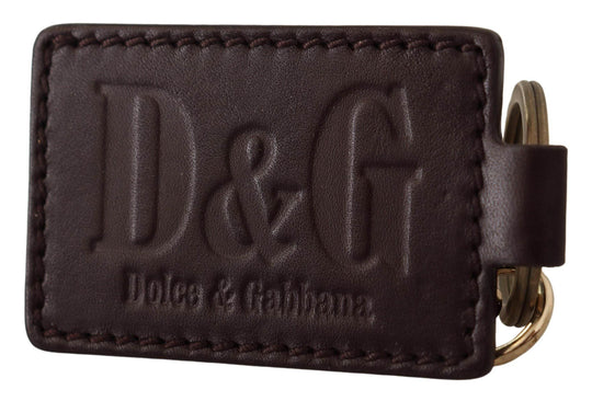 Dolce & Gabbana Eleganter Unisex-Schlüsselanhänger aus Leder mit goldenem Detail - Léoré