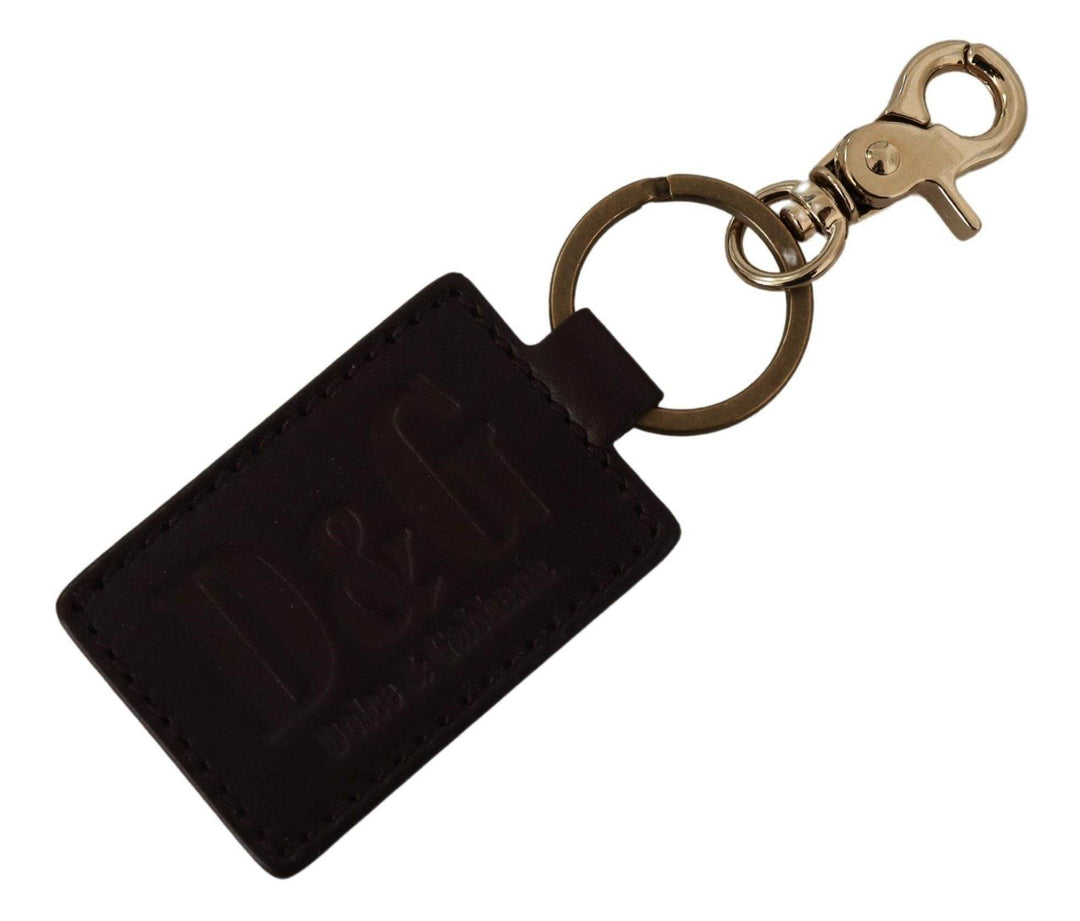 Dolce & Gabbana Eleganter Unisex-Schlüsselanhänger aus Leder mit goldenem Detail - Léoré