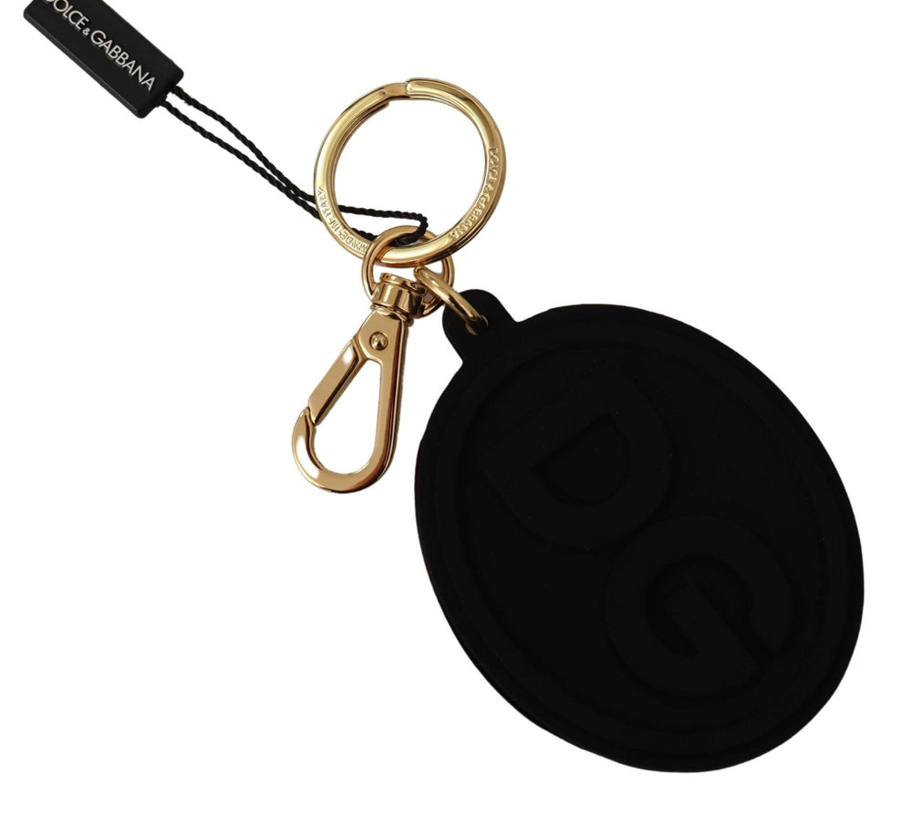 Dolce & Gabbana Elegantes schwarz-goldenes Schlüsselanhänger-Accessoire - Léoré