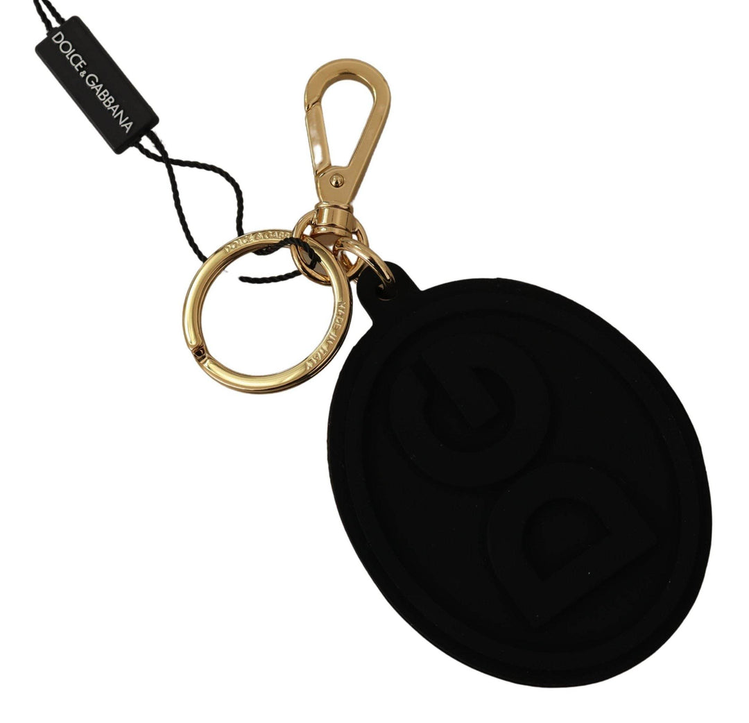 Dolce & Gabbana Elegantes schwarz-goldenes Schlüsselanhänger-Accessoire - Léoré