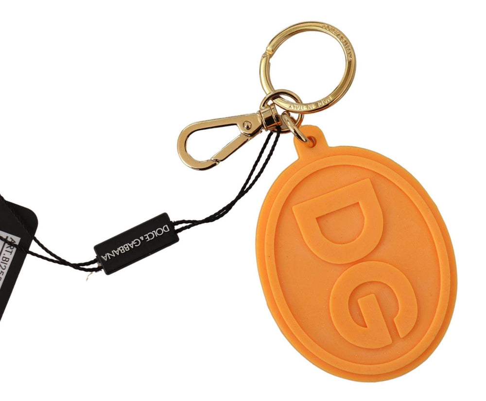 Dolce & Gabbana Atemberaubender Orange Gold Schlüsselanhänger & Taschenanhänger - Léoré