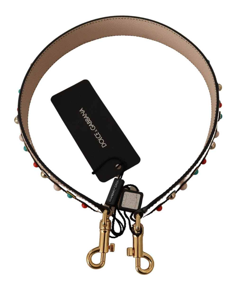 Dolce & Gabbana Elegante Beige Leder Umhängetasche Riemen - Léoré
