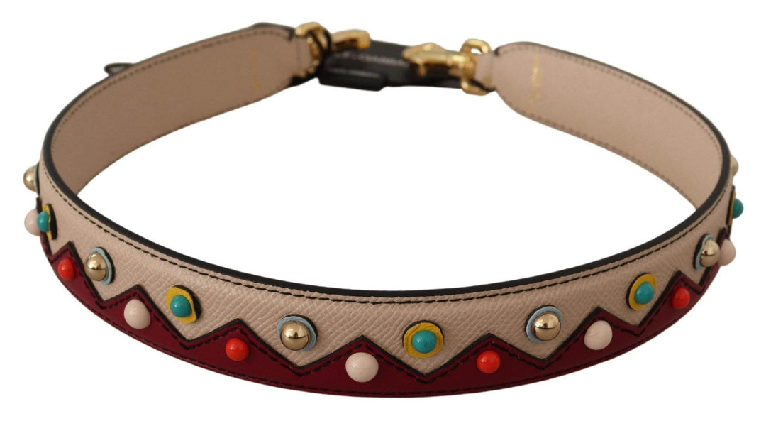 Dolce & Gabbana Elegante Beige Leder Umhängetasche Riemen - Léoré