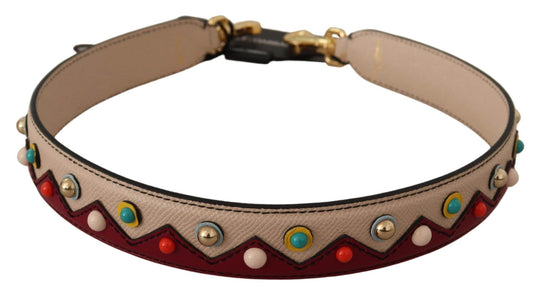 Dolce & Gabbana Elegante Beige Leder Umhängetasche Riemen - Léoré