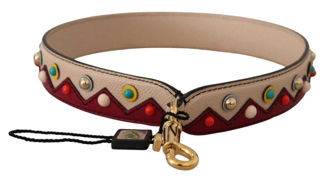 Dolce & Gabbana Elegante Beige Leder Umhängetasche Riemen - Léoré