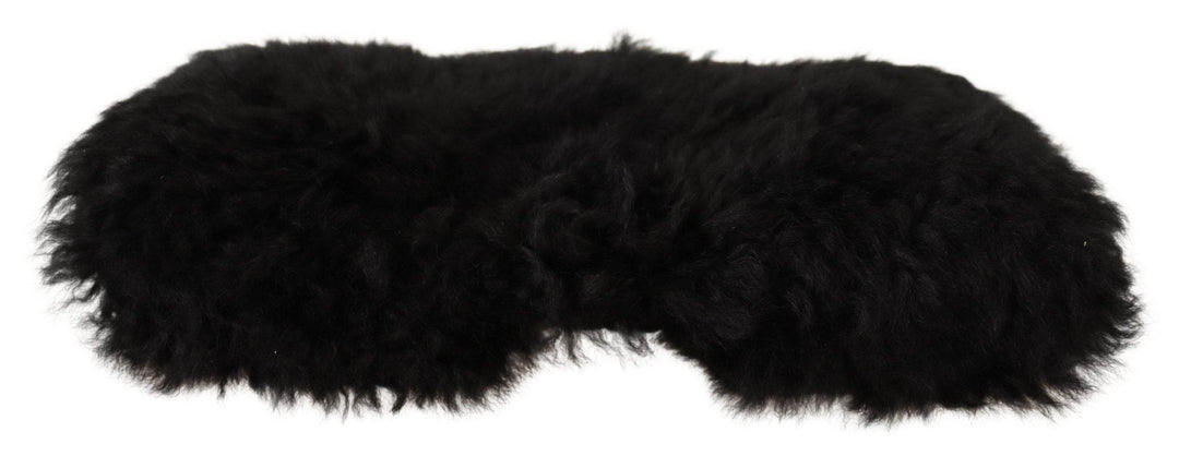 Dolce & Gabbana Elegante Schwarze Kaschmir Alpaka Pelz Mütze - Léoré