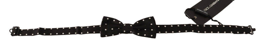 Dolce & Gabbana Elegante Schwarz gepunktete Seidenfliege - Léoré