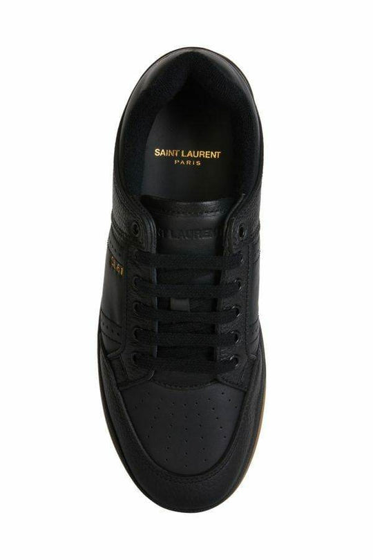 Saint Laurent Elegante schwarze Low-Top-Ledersneakers - Léoré