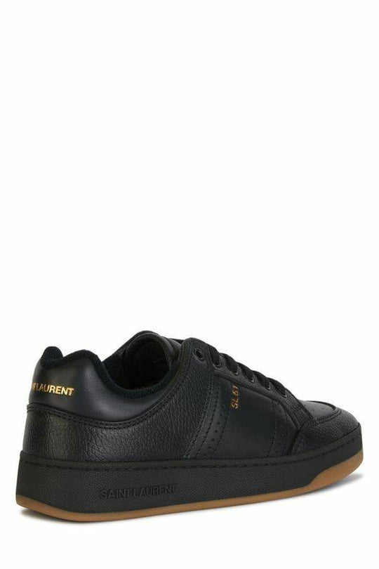 Saint Laurent Elegante schwarze Low-Top-Ledersneakers - Léoré