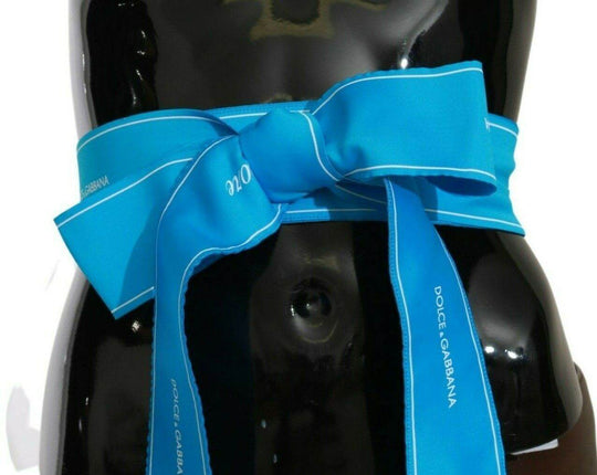 Dolce & Gabbana Elegante Schleife Snap Blau Gürtel - Léoré