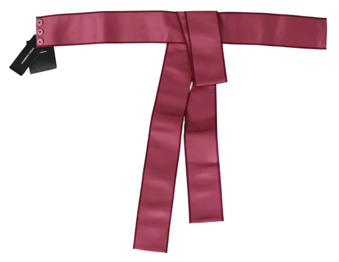 Dolce & Gabbana Eleganter breiter Taillengürtel aus rosa Seide - Léoré