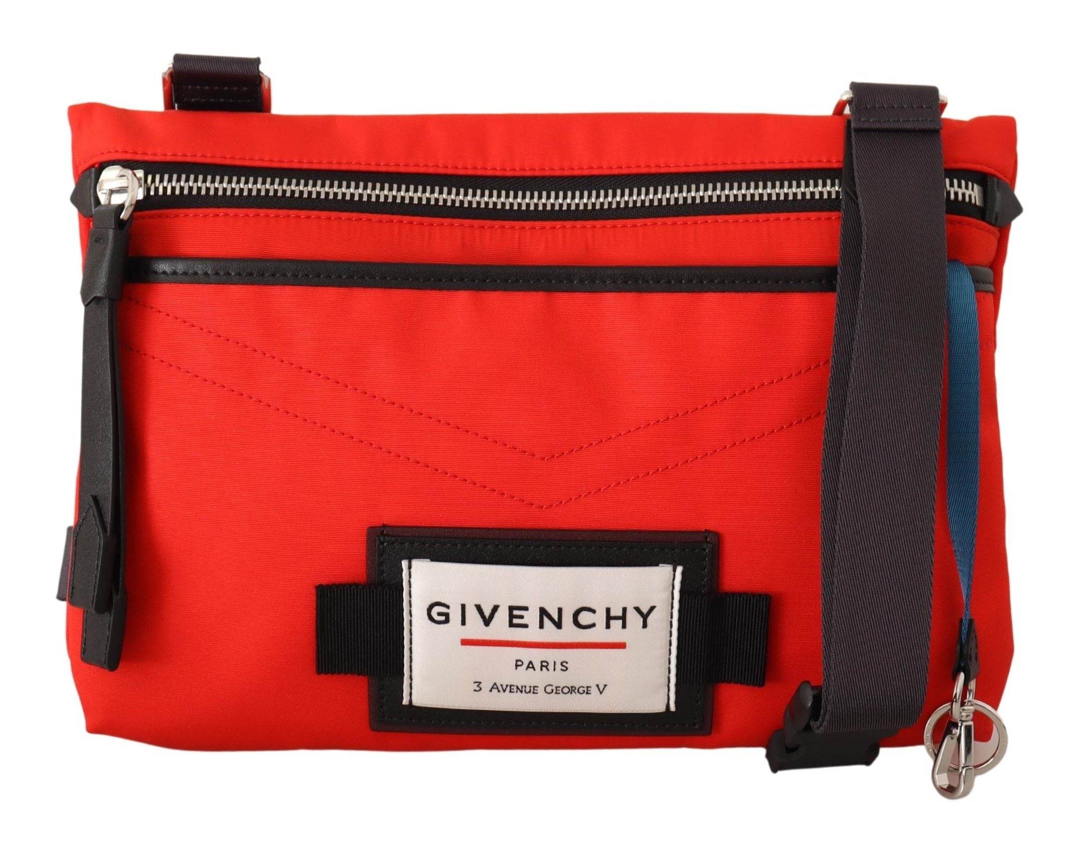 Givenchy Schicke rot-schwarze Downtown Crossbody Tasche - Léoré
