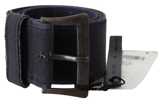 Ermanno Scervino Schwarz Marineblau Breiter Quadratischer Rustikaler Schnallengürtel
