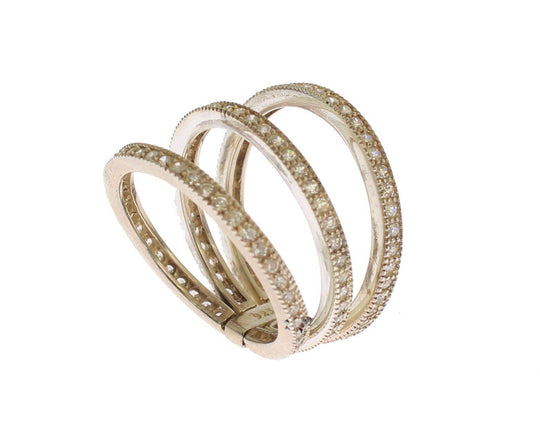 Nialaya Schillernder Sterling Silber CZ Kristall Ring - Léoré