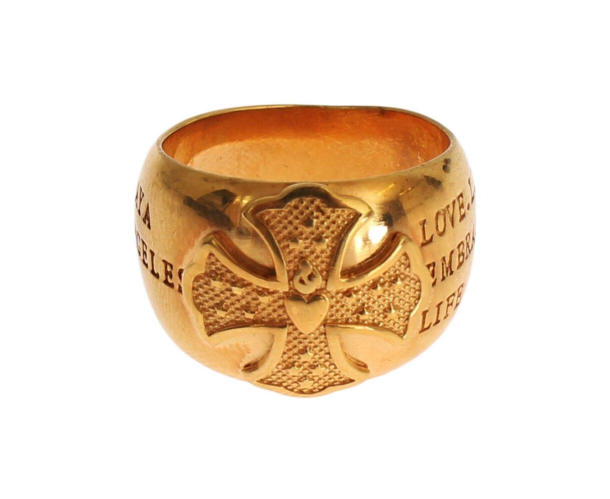 Nialaya Glamouröser Ring aus vergoldetem Sterlingsilber - Léoré