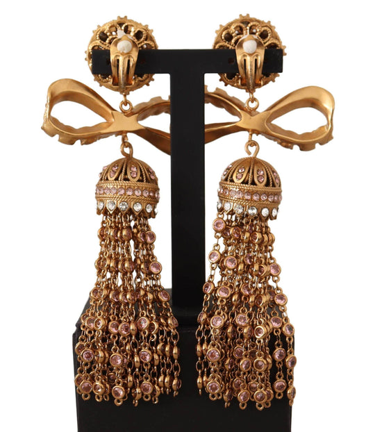 Dolce & Gabbana Elegante antikgoldene Schleifen-Ohrringe - Léoré