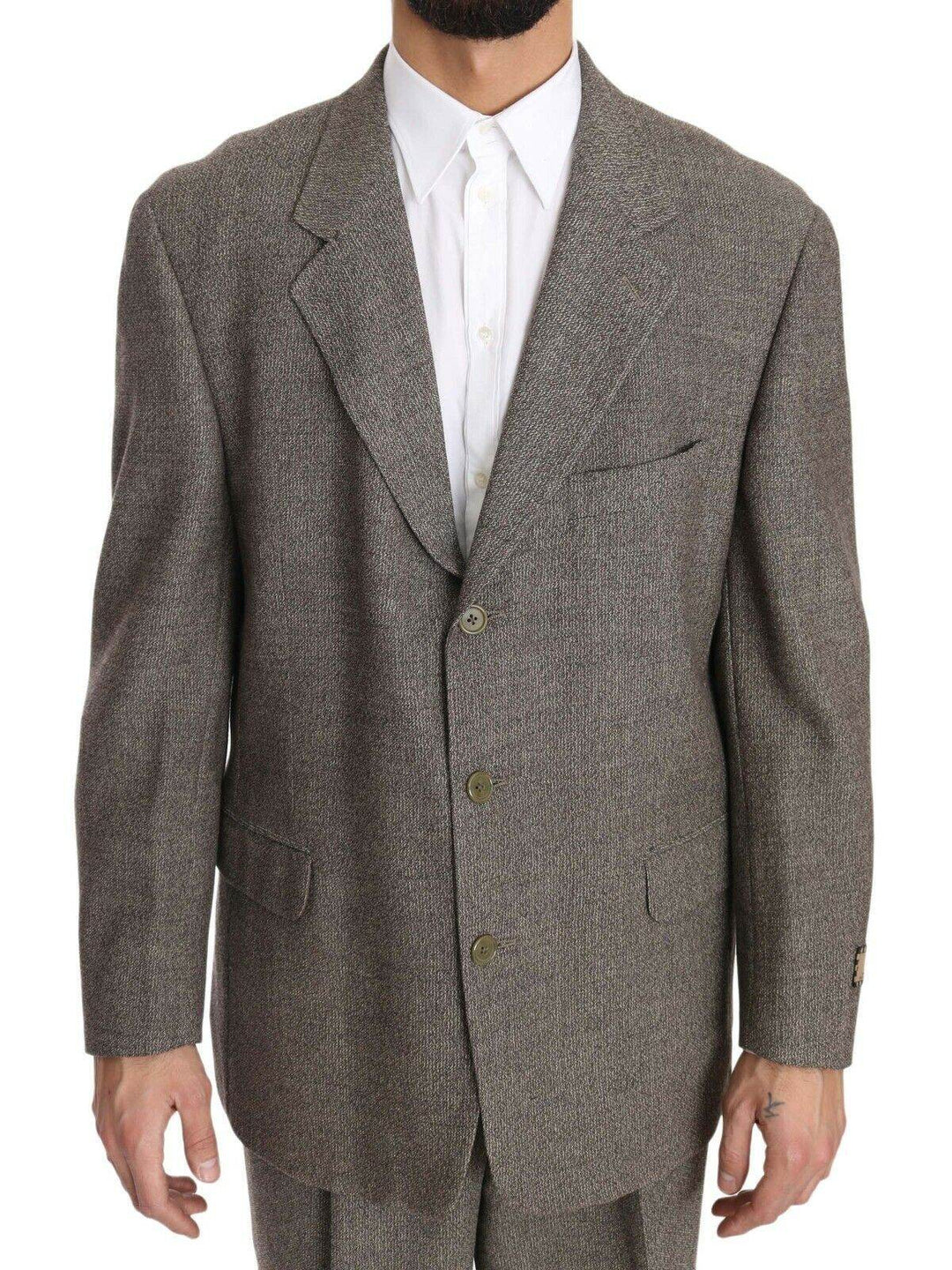 Fendi Eleganter hellbrauner Herrenanzug aus Wolle - Léoré