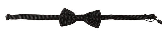 Dolce & Gabbana Elegante gemusterte Seidenfliege in Schwarz - Léoré