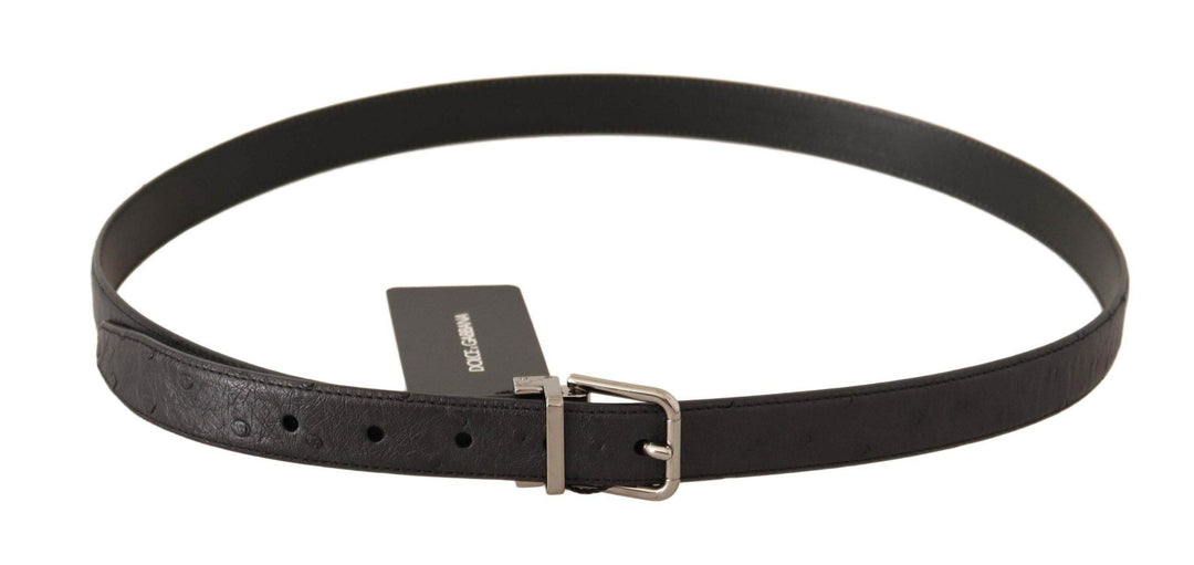 Dolce & Gabbana Eleganter schwarzer Ledergürtel mit silberner Schnalle - Léoré