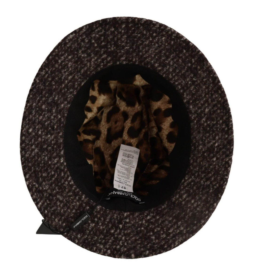 Dolce & Gabbana Eleganter grauer Tweedhut mit breiter Krempe - Léoré