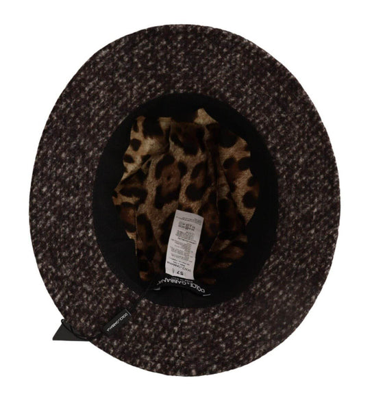 Dolce & Gabbana Eleganter grauer Tweedhut mit breiter Krempe - Léoré