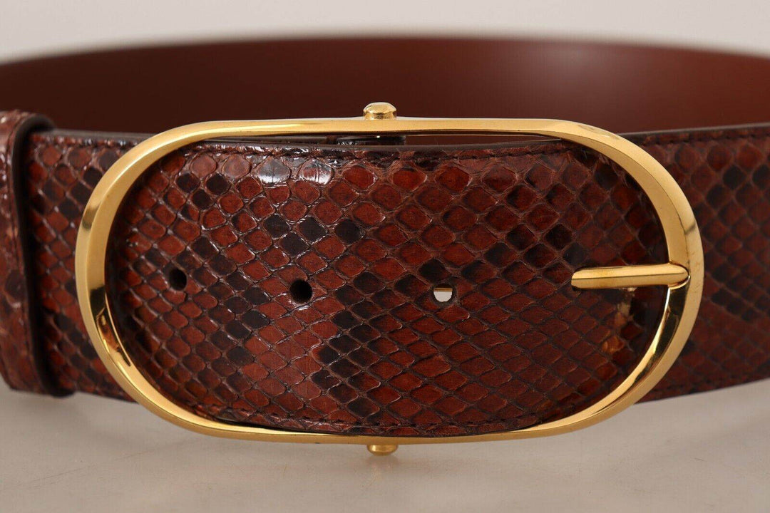 Dolce & Gabbana Eleganter Python-Schlangenhaut-Ledergürtel - Léoré