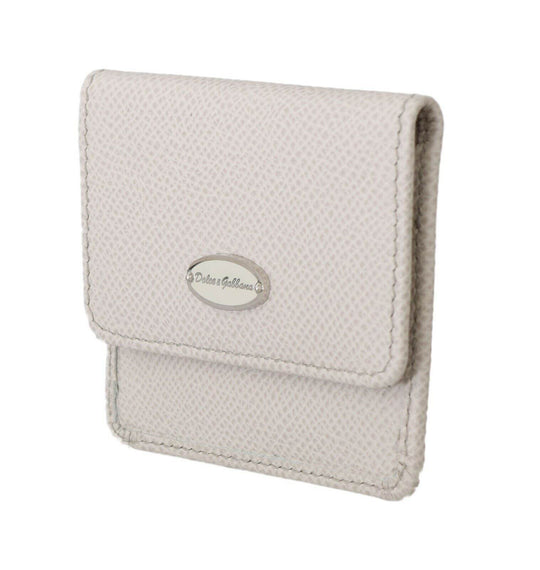Dolce & Gabbana Schickes weißes Leder-Kondom-Etui Brieftasche - Léoré