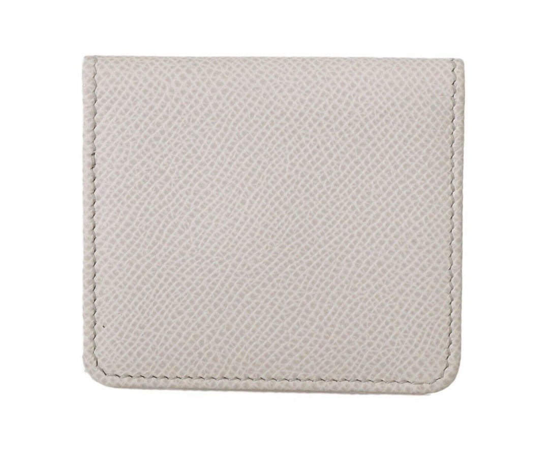 Dolce & Gabbana Schickes weißes Leder-Kondom-Etui Brieftasche - Léoré