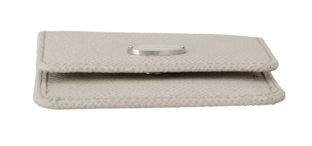 Dolce & Gabbana Schickes weißes Leder-Kondom-Etui Brieftasche - Léoré