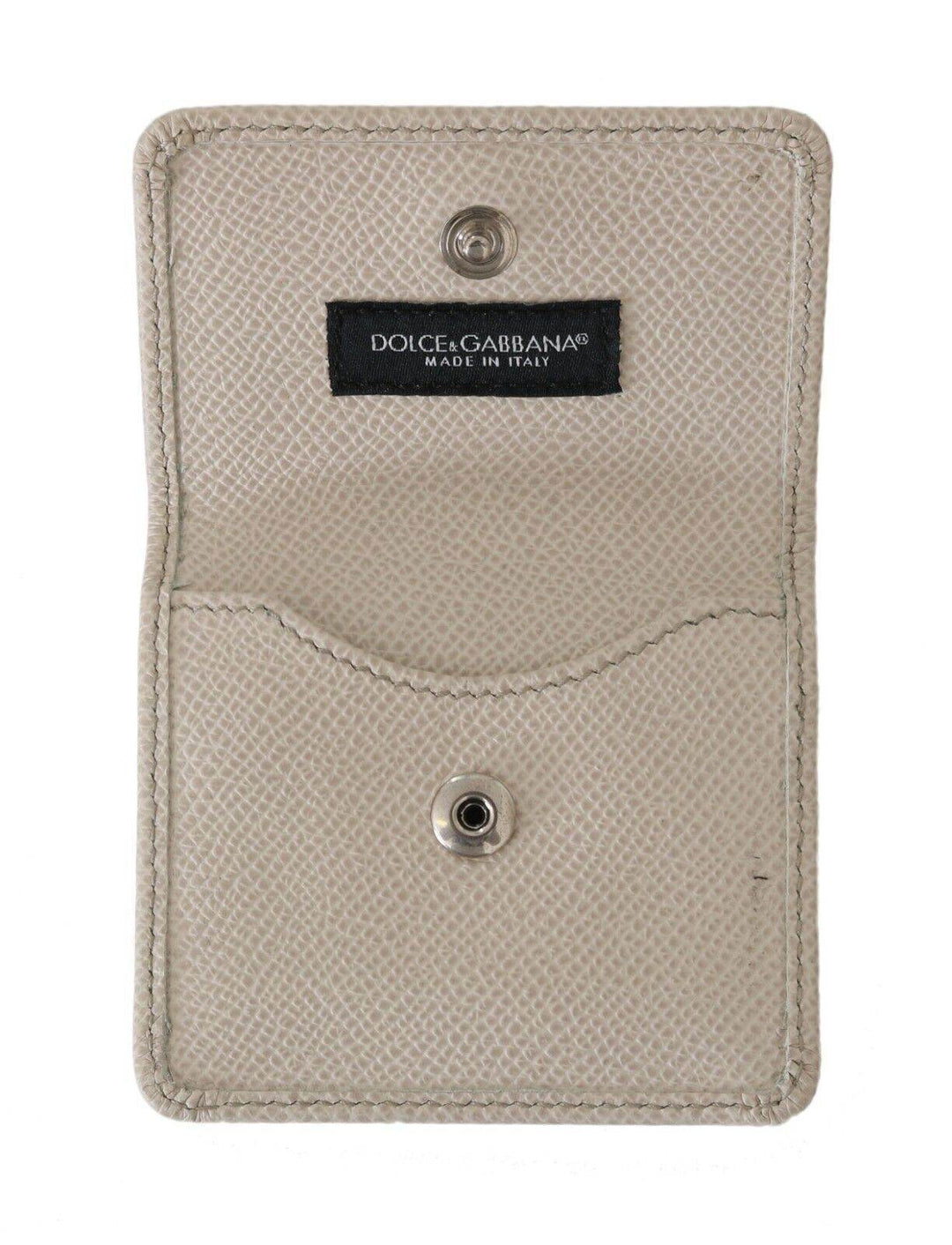 Dolce & Gabbana Schickes weißes Leder-Kondom-Etui Brieftasche - Léoré