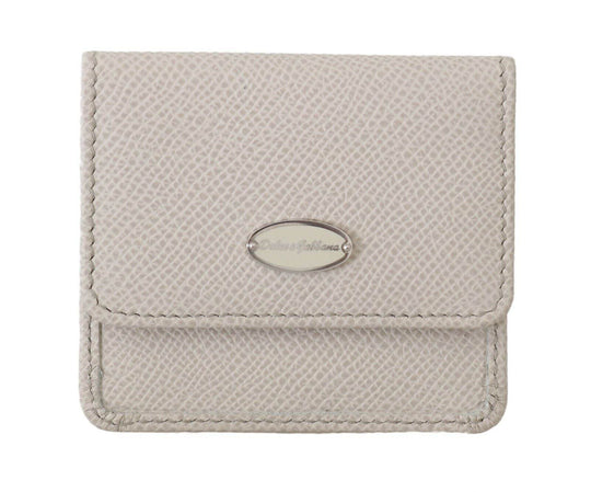 Dolce & Gabbana Schickes weißes Leder-Kondom-Etui Brieftasche - Léoré