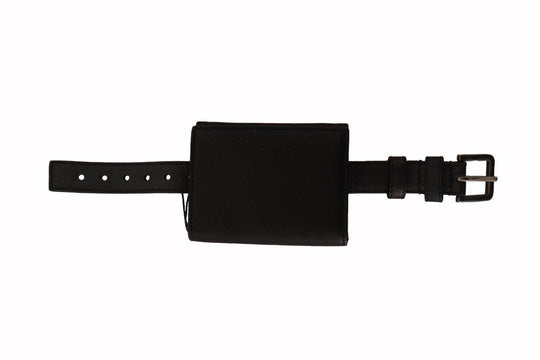 Dolce & Gabbana Elegantes schwarzes Leder Trifold Multi Kit - Léoré
