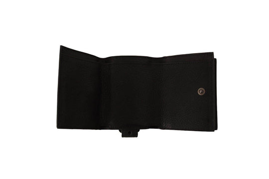 Dolce & Gabbana Elegantes schwarzes Leder Trifold Multi Kit - Léoré
