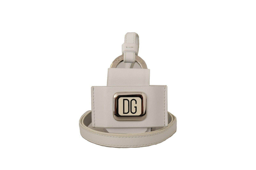 Dolce & Gabbana Elegantes Airpods-Etui aus Leder in makellosem Weiß - Léoré