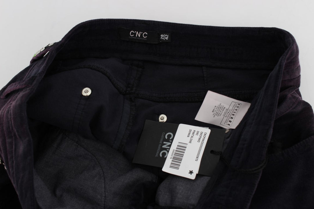 Costume National Lila Cropped Corduroys Jeans