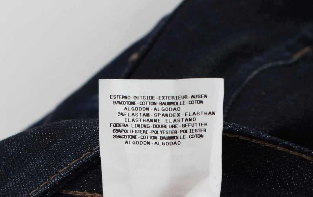 Costume National Blaue Cotton Stretch Slim Fit Jeans